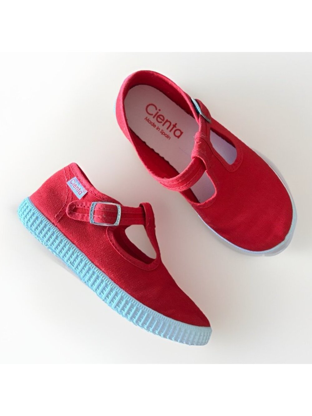 AUTHENTIC Cienta Red Mary Jane Shoes Girl Size 29 EU Classic Preppy School Snap